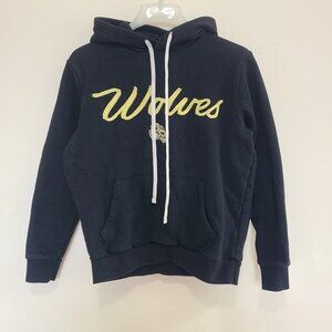 Darc Sport Wolves Vintage Cursive Embroidered Hoodie Black Size L